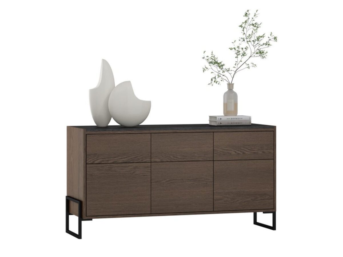Komoda trzydrzwiowa z 3 szufladami Giolani 150 cm