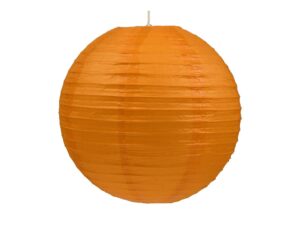 Miniaturka 2 - Pomarańczowy papierowy abażur Arivino kula 50 cm z poziomymi fałdami