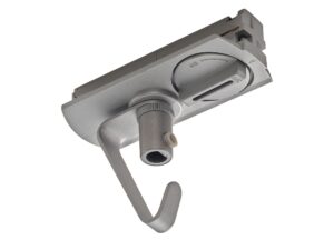 Miniaturka 2 - Szary adapter elektryczny z hakiem do szyny jednofazowej Adapter