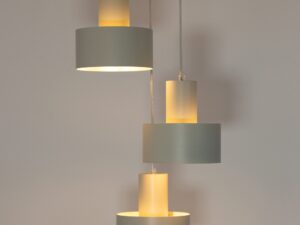 Miniaturka 6 - Aranżacja wnętrza z lampą wiszącą Rif 3 koło w kolorze szary beż