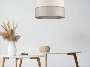 Miniaturka 1 - Aranżacja wnętrza z trzypunktową lampą wiszącą Eco i tekstylnymi abażurami
