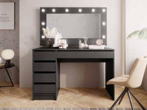 Miniaturka 5 - Toaletka Ariana z lustrem LED – biel i antracyt w aranżacji