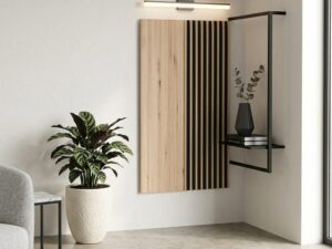 Miniaturka 3 - Aranżacja salonu z dekoracyjnym panelem ściennym Sorenta Dąb Artisan