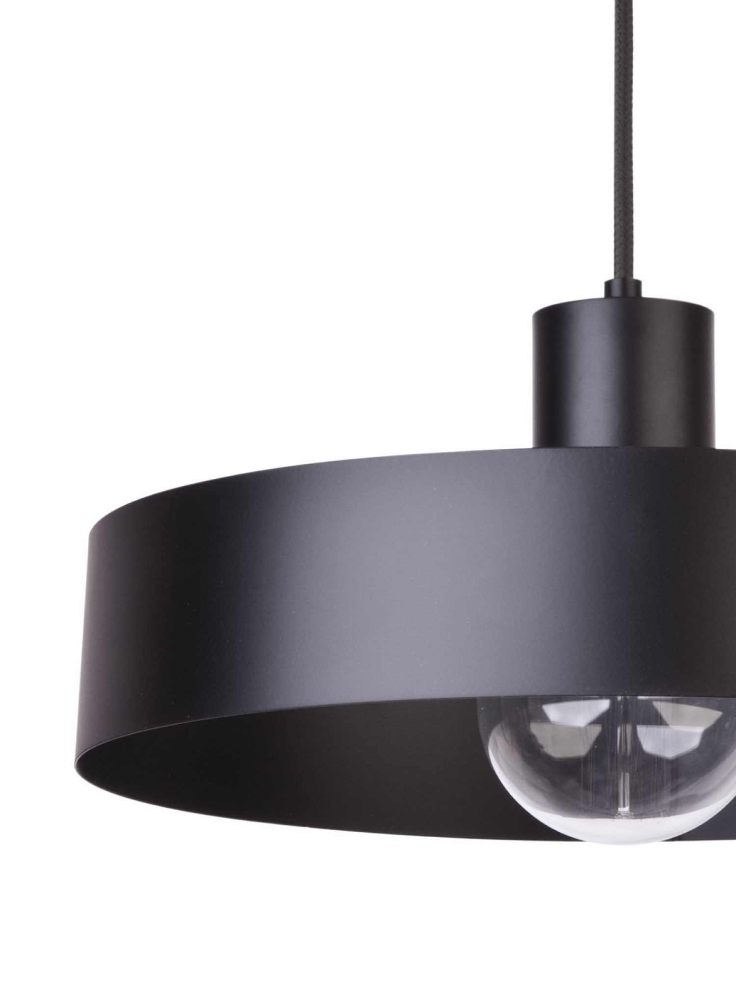 Lampa wisząca Rif 1 L czarna w aranżacji wnętrza