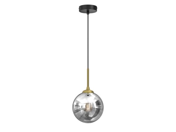 Lampa Astesora pojedyncza szklana kula Ø17 cm na białym tle