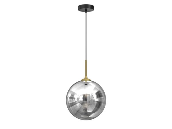 Lampa Astesora Ø25 cm pojedyncza szklana kula na białym tle
