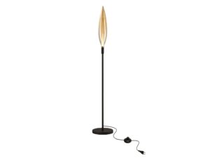 Miniaturka 4 - Lampa podłogowa Avodela, klosz bursztynowy, na białym tle