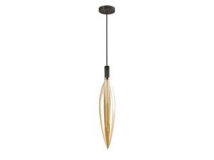 Miniaturka 22 - Lampa wisząca Avodela, klosz bursztynowy, na białym tle