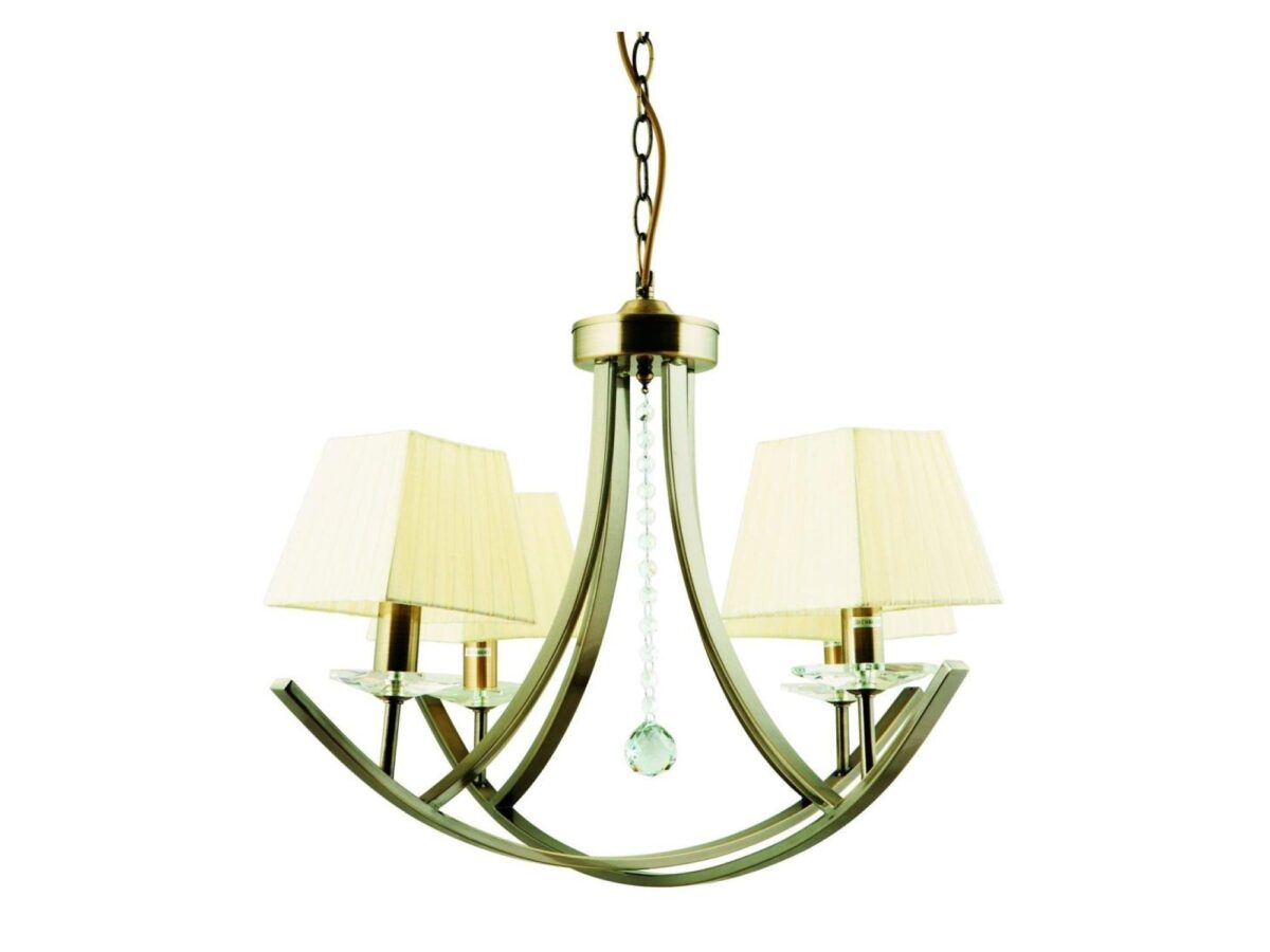 Lampa wisząca z 4 abażurami Avomano 70 cm patyna