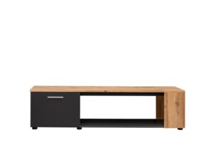 Miniaturka 5 - Szafka RTV Zavero 150 cm czarny Wotan – widok frontu