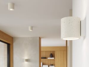 Miniaturka 4 - Betonowy kinkiet Norevia beżowy w aranżacji przedpokoju