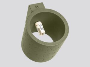 Miniaturka 4 - Betonowy kinkiet Norevia zielony oliwkowy oliwkowy – oprawka G9 i mocowanie