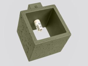 Miniaturka 4 - Betonowy kinkiet Solmira zielony oliwkowy oliwkowy – wnętrze z oprawką