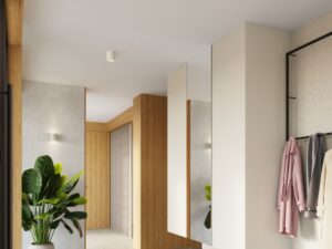 Miniaturka 5 - Betonowy plafon Norevia beżowy w aranżacji przedpokoju