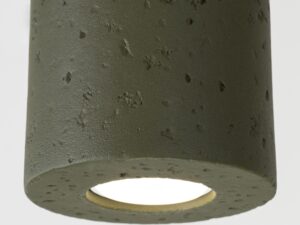 Miniaturka 3 - Betonowy plafon Norevia zielony oliwkowy oliwkowy – betonowa faktura z bliska