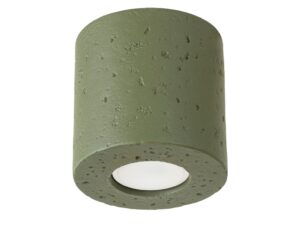Miniaturka 9 - Betonowy plafon Norevia zielony oliwkowy na białym tle