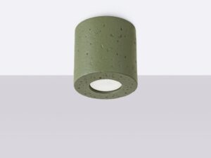 Miniaturka 1 - Betonowy plafon Norevia zielony oliwkowy oliwkowy na suficie we wnętrzu