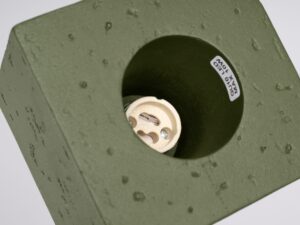 Miniaturka 4 - Betonowy plafon Solmira zielony oliwkowy oliwkowy – oprawka GU10 od spodu