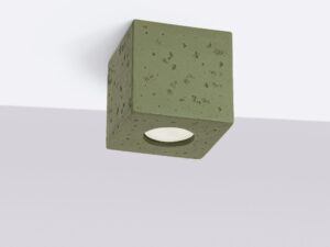 Miniaturka 1 - Betonowy plafon Solmira zielony oliwkowy oliwkowy na suficie, na jasnym tle