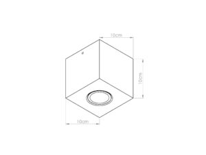 Miniaturka 8 - Betonowy plafon Solmira zielony oliwkowy – rysunek wymiarowy