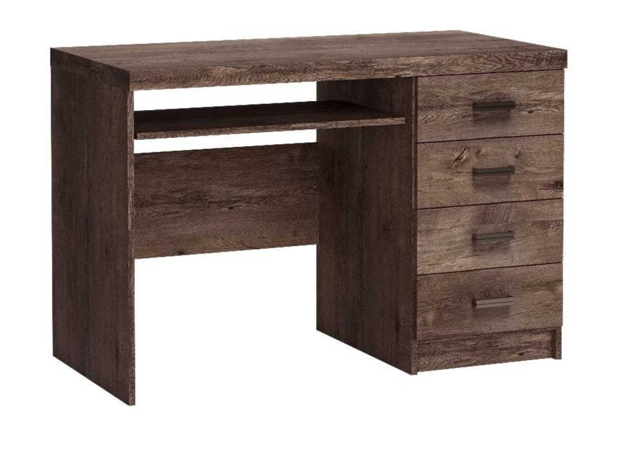 Biurko Brenza 120 cm z 4 szufladami i półką na klawiaturę
