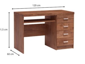 Miniaturka 3 - Biurko Brenza rysunek wymiarów 120 × 60 × 81,5 cm