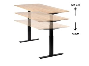 Miniaturka 3 - Biurko dębowe podnoszone Krevaro 120x70 cm – zdjęcie 4