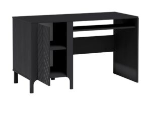 Miniaturka 1 - Biurko Fenita 135 cm czarne, otwarta szafka z półką