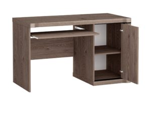 Miniaturka 1 - Biurko Kalmeo Dąb truflowy z wysuniętą półką i otwartą szafką