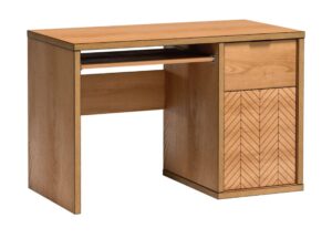 Miniaturka 5 - Biurko Lavinia 120 cm dąb karmel z szafką po prawej, widok całego mebla