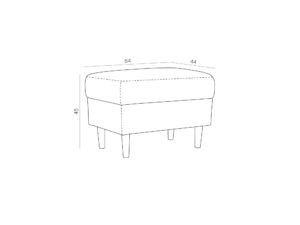 Miniaturka 1 - Pufa Bramento – rysunek z wymiarami