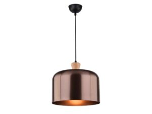 Miniaturka 2 - Lampa wisząca metalowa Calasio Ø30 cm brązowa E27