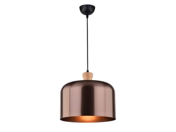 Lampa wisząca metalowa Calasio Ø30 cm brązowa E27