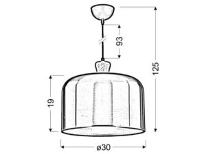 Miniaturka 1 - Lampa wisząca metalowa Calasio Ø30 cm brązowa E27 – zdjęcie 2