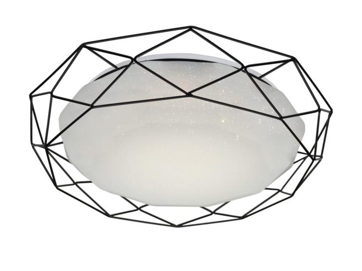 Plafon Caliveta LED 43 cm z geometrycznym koszem – 4 kolory