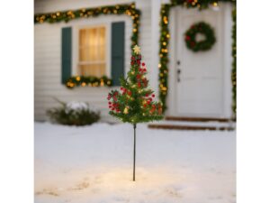 Miniaturka 4 - Zielona choinka LED 75 cm – świąteczna dekoracja przy wejściu