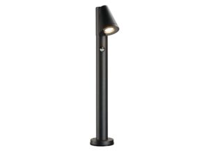 Miniaturka 3 - Czarny słupek ogrodowy 70 cm z reflektorem – drugi widok boczny