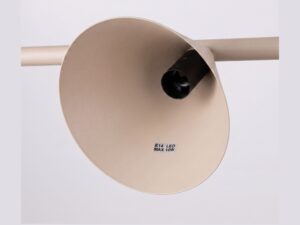 Miniaturka 12 - Czteropunktowy żyrandol Sorvella 122 cm taupe – detal wnętrza klosza