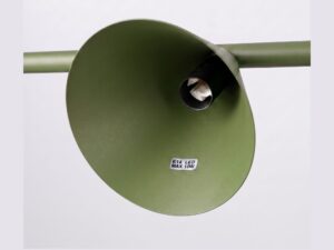 Miniaturka 23 - Czteropunktowy żyrandol Sorvella 122 cm zielony oliwkowy – detal wnętrza klosza