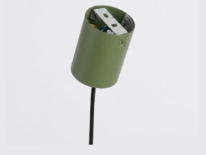 Miniaturka 24 - Czteropunktowy żyrandol Sorvella 122 cm zielony oliwkowy – detal podsufitki