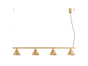 Miniaturka 36 - Czteropunktowy żyrandol Sorvella 122 cm złoty na białym tle