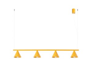 Miniaturka 77 - Czteropunktowy żyrandol Sorvella 122 cm Żółty