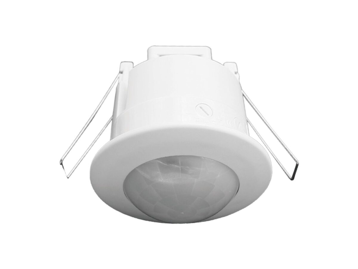 Czujnik ruchu i zmierzchu PIR wpuszczany w sufit 360° Ø75 mm IP20 biały