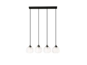 Miniaturka 1 - Lampa wisząca Dalamano czteropunktowa z przezroczystym szkłem