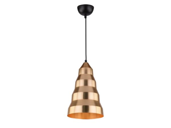 Złota lampa wisząca Davalia z kaskadowym aluminiowym kloszem