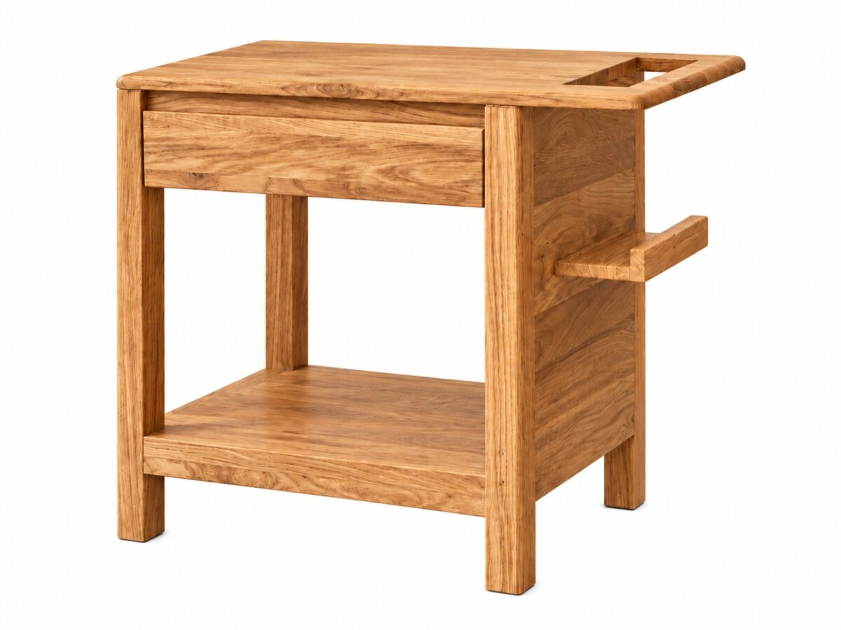 Dębowy stolik gazetownik Verde Classico 65 cm