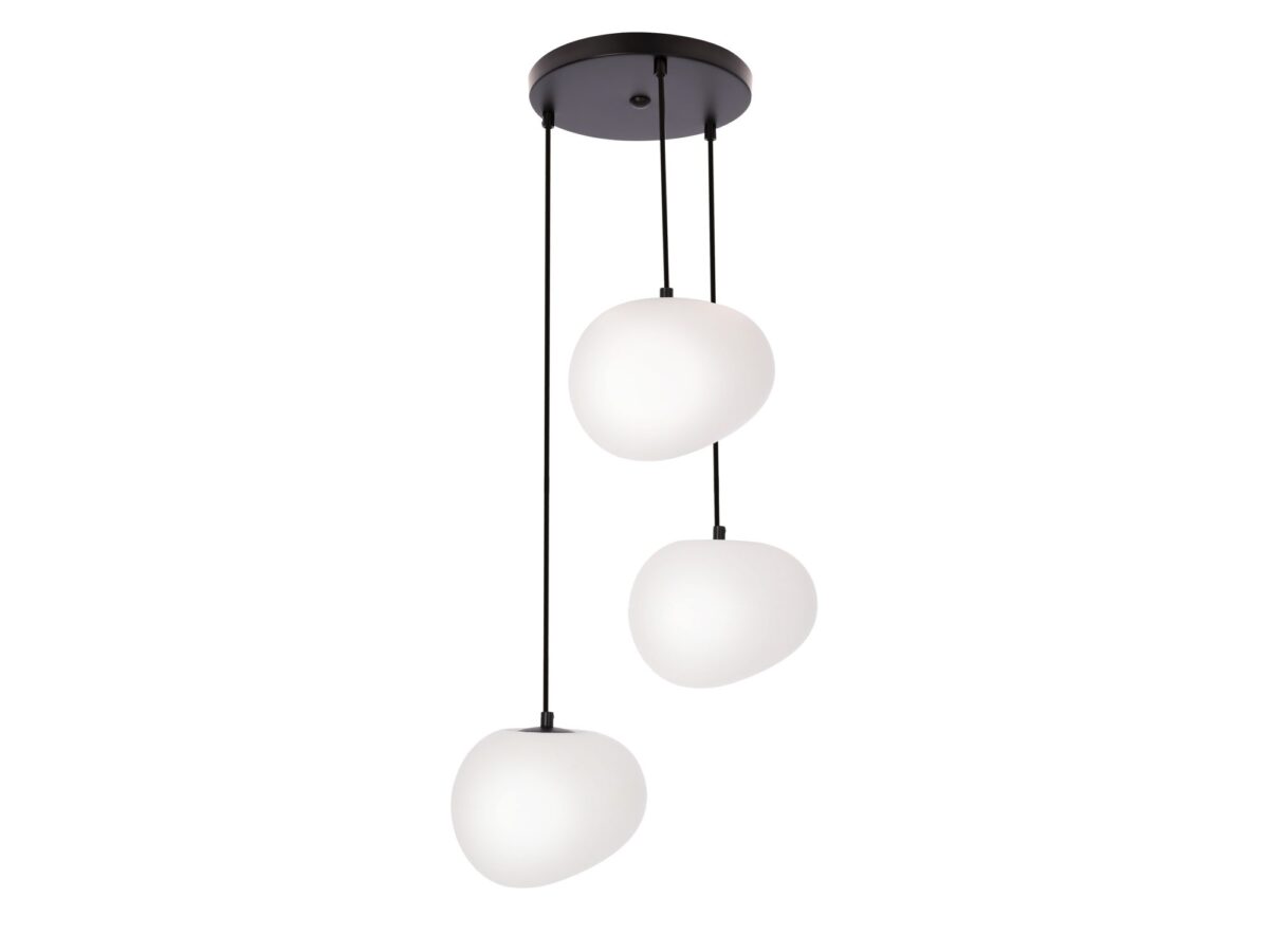 Lampa wisząca Delado 3 × E27 z okrągłą podstawą