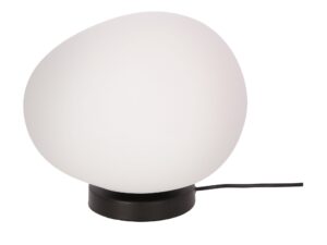 Miniaturka 3 - Lampa stołowa Delado z białym kloszem i czarną podstawą