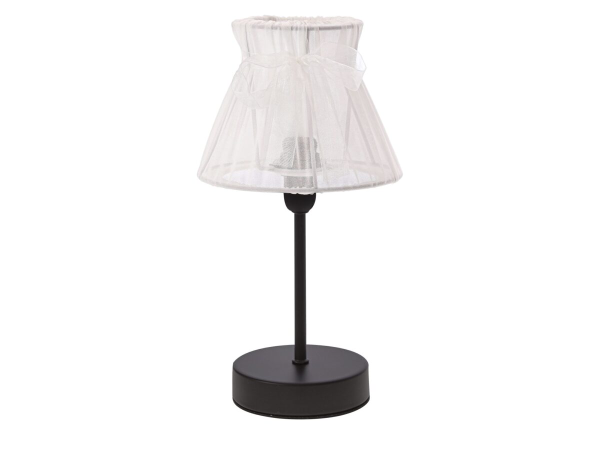 Lampka stołowa Delosano z abażurem z organzy 30 cm