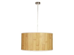 Miniaturka 2 - Lampa wisząca Doriseta z abażurem o wyglądzie sosnowego drewna